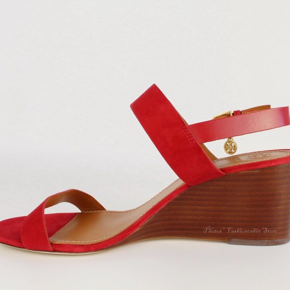 NEW Tory Burch Mini Benton Wedged Sandals–Workwear to Weekend /Wedding or Brunch - Picture 3 of 15